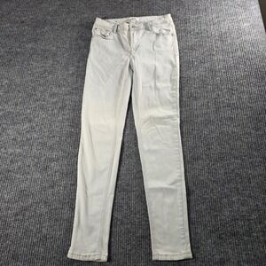 Kensie Jeans Knockout Skinny Mid Rise Light Grey Denim Pants Womens 4/27